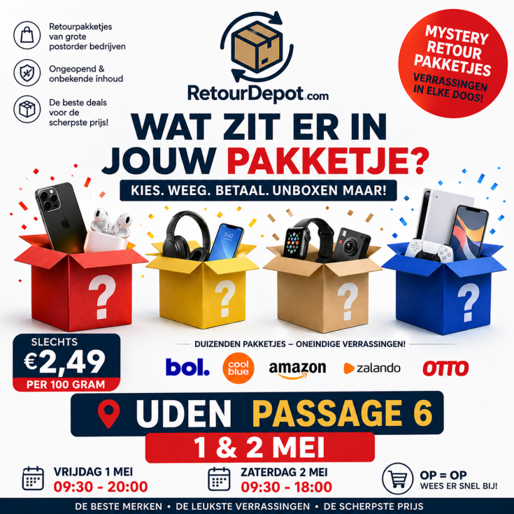 RetourDepot komt naar Uden op 1 & 2 Mei. 0