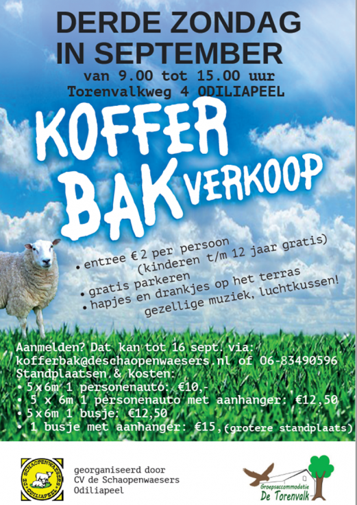 Kofferbakverkoop op zondag 17 september 0